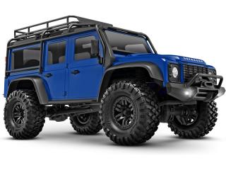 Traxxas TRX-4M Land Rover Defender 1:18 modrý (&lt;P&gt;Traxxas TRX-4M, 4WD, měřítko 1:18,&amp;nbsp;licencovaná detailně provedená karosérie Land Rover Defender z ABS, bez-sponkové upínání karoserie, LED osvětlení, kovové profily podvozku, 4-bodové zavěše