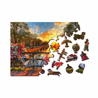 Wooden City dřevěné puzzle  -Bicycles of Amsterdam M (&lt;P&gt;Dřevěné puzzle&amp;nbsp;- Bicycles of Amsterdam&amp;nbsp;-&amp;nbsp;150 kusů - 30 různých tvarů M.&lt;/P&gt;
&lt;P&gt;&amp;nbsp;&lt;/P&gt;)