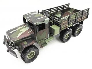 WPL RC vojenský truck M35 1:16 6x6 maskáčový RTR sada (&lt;P&gt;Skvěle propracovaný vojenský US ARMY TRUCK M35, se kterým zábava v terénu začíná!&amp;nbsp;Proporcionální jízda, LED osvětlení, 6x6&lt;/P&gt;)