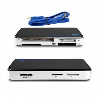 All-In-One čtečka paměťových karet USB 3.0, podpora SD/TF/MS/XD/CF,  5Gbps