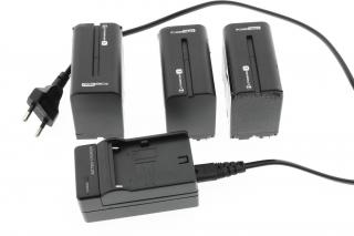 Baterie Sony PT-F960 7200mAh 3ks + nabíječka