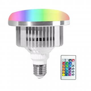 Profesionální RGB LED žárovka 50W s dálkovým ovládáním – závit E27, 2700K–6500K