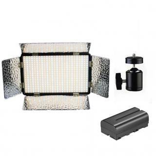 Profi. LED světlo 520 ledek 5500-3000K + baterie