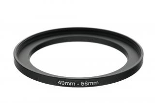 Redukční kroužek UP 49mm na 58mm – Umožňuje použití filtrů s odlišným závitem