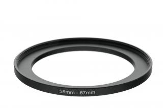 Redukční kroužek UP 55mm na 67mm – Umožňuje použití filtrů s odlišným závitem