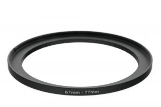 Redukční kroužek UP 67mm na 77mm – Umožňuje použití filtrů s odlišným závitem