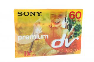 Sony Mini DV kazeta, Mini DV 60 Premium, videokazeta Mini DV, kazeta pro digitální kameru, Mini DV páska, Sony Mini DV 60, Mini DV Sony kazeta, digitální video kazeta