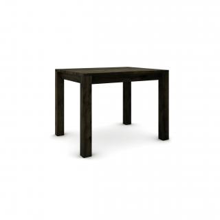 Dubový stůl 100 x 80 cm , černý se stříbrným efektem