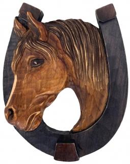 Hlava koně - podkova (malá) 22x18cm