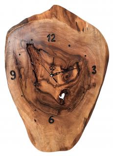 Nástěnné hodiny z ořechového dřeva