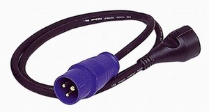 Kabelová redukce CEE - 230V/standard -  (redukce mezi prodlužovací kabel a připojovací sloupek)