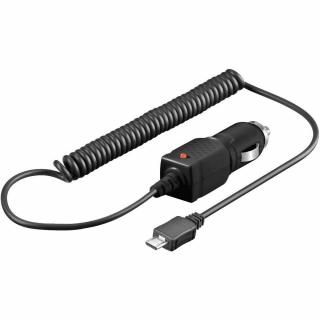 Nabíječka micro USB do autozásuvky (Nabíjecí kabel do autozásuvky Goobay, 46555, microUSB, 12/24 V, 1000 mA)