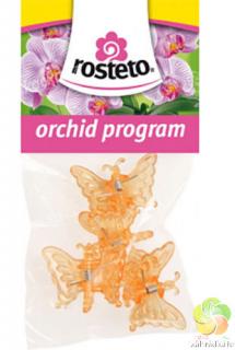 Klips Motýl - oranžový 4 ks/orchideje