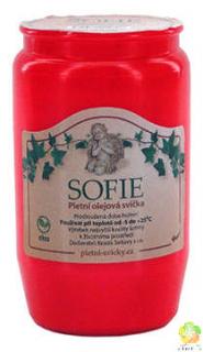 SOFIE 1 Svíčka olejová 150g,bílá+červ.