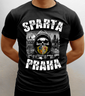 Tričko - Sparta Praha (lebka) Barvy: Černá, Velikosti: XXXL