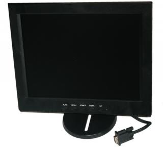 12,1" TFT monitor, A/V, VGA, HDMI, 1024x768,  stojánek, VESA 75, černý