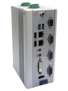 DIN-rail PC, Celeron 1047UE/1,4GHz, SoDIMM, 2x LAN, 4x USB,4x COM, DVI+HDMI,audio,fanless