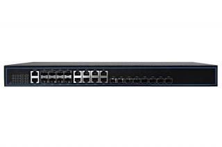 GEPON OLT, 8x PON SFP, 8x SFP/RJ-45 1000Base-T, 512 LLID, AC+DC