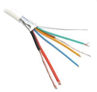 Kabel pro EZS, lanko, 2x0,75mm2+4x0,22mm2, stíněný, PVC izolace, 200m balení