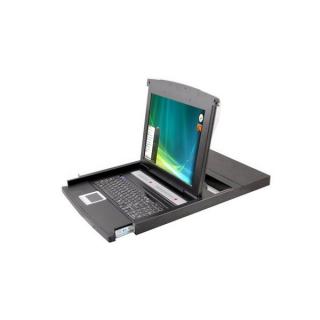KVM konzole, LCD 19", ovládání PC, PS2,  instalace do 19" skříně, touchpad
