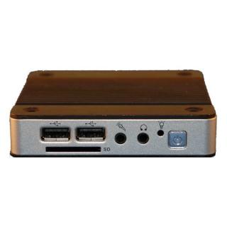 microPC, 1x SD,Vortex x86 DX2 933MHz, 1x LAN, 3x USB, fanless, 512MB, 3,5W odběr, výška 20mm