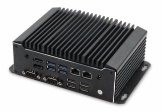 MiniPC, Intel i3 7100U 2x 2,4GHz, SO-DIMM, HDMI+DP, 2x LAN, 8x USB2.0 / 3.0, 6x RS-232/485, TDP 15W, fanless