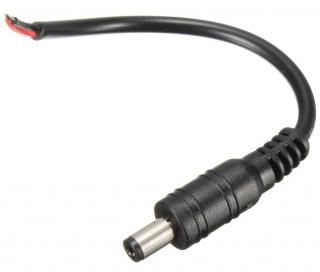Napájecí kabel/pigtail s jedním napájecím konektorem (2,1mm samec) pro kamery, 50cm