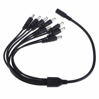 Napájecí kabel s osmi napájecími JACK konektory (2,1mm) pro kamery a přípojnou JACK samice