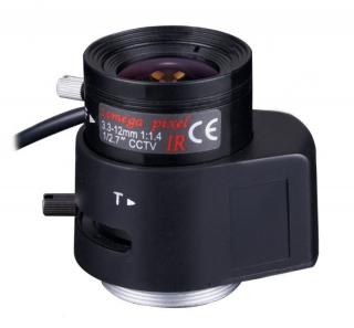 Objektiv Vari-focal DC Drive AutoIris, IR, 3.3-12mm, CS-mount, 1/2.7", 79-29 stupňů, do 2Mpix