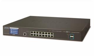 PLANET GS-5220-16T2XV, L3 Smart switch 16xGb, 2x SFP+ 10Gbase-X, Web/LCD+ONVIF