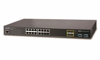 PLANET GS-5220-16T4S2X, L2/L3 10Gb switch 16x 1Gb TP, 2x 10G SFP+, 4x 1Gb SFP, Web/SNMPv3