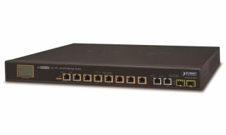 Planet GSW-1222VUP Ultra PoE gigabit switch, 8x PoE, 2x TP+2x SFP, LCD, IEEE 802.3at