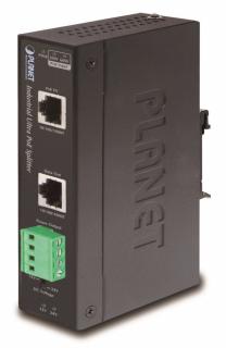 Planet IPOE-171S, Ultra PoE splitter, IEEE802.3bt, výstup DC 12V/24V až 95W, DIN, IP30, -40~75 st.C