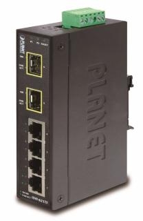 Planet ISW-621TF, 4x 10/100Base-TX+ 2x 100FX SFP, DIN, IP30, -40 až 75 st.C