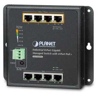 Planet WGS-804HPT nástěnný PoE switch 8x1000B-T,4x PoE IEEE 802.3at
