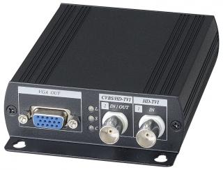 Převodník AHD/TVI/CVI/CVBS na HDMI/VGA/CVBS, do 1920x1080, 1x smyčkový výstup, 2x BNC