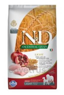 N&D LG DOG Light M/L Chicken&Pomegranate 12kg