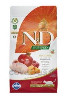 N&D Pumpkin CAT NEUTERED Quail&Pomegranate 1,5kg