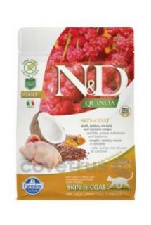 N&D Quinoa CAT Skin&Coat Quail&Coconut 300g