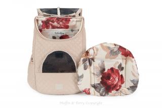 Cestovní batoh pro psy a kočky Flora béžový Velikost: M