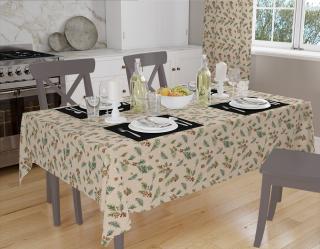 Ubrus vánoční teflonový - větvička Rozměry: 80x80, Tvar: Čtverec