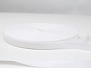 Bavlněná keprovka - bílá (1101) - 10 mm