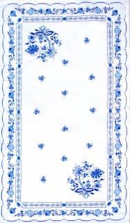 Cibulák Květy - lněná utěrka