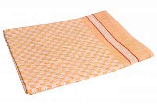 KARO oranžová - lněný ručník