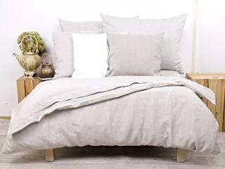 Lněné povlečení KLARA s nitěnými knoflíky - 100% LEN - ČR Peřina 200x200 cm