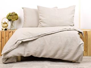 Lněné povlečení SARAH s nitěnými knoflíky - 100% len - ČR Peřina 140x220 cm