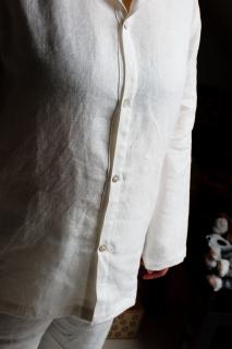 Lněné pyžamo bílé XL