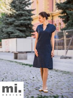Lněné šaty Edita - mi.DESIGN XL