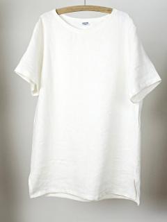 Lněné tričko bílé S