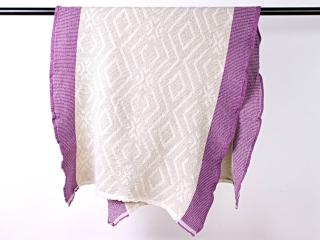Lněný ručník Aranel fialový